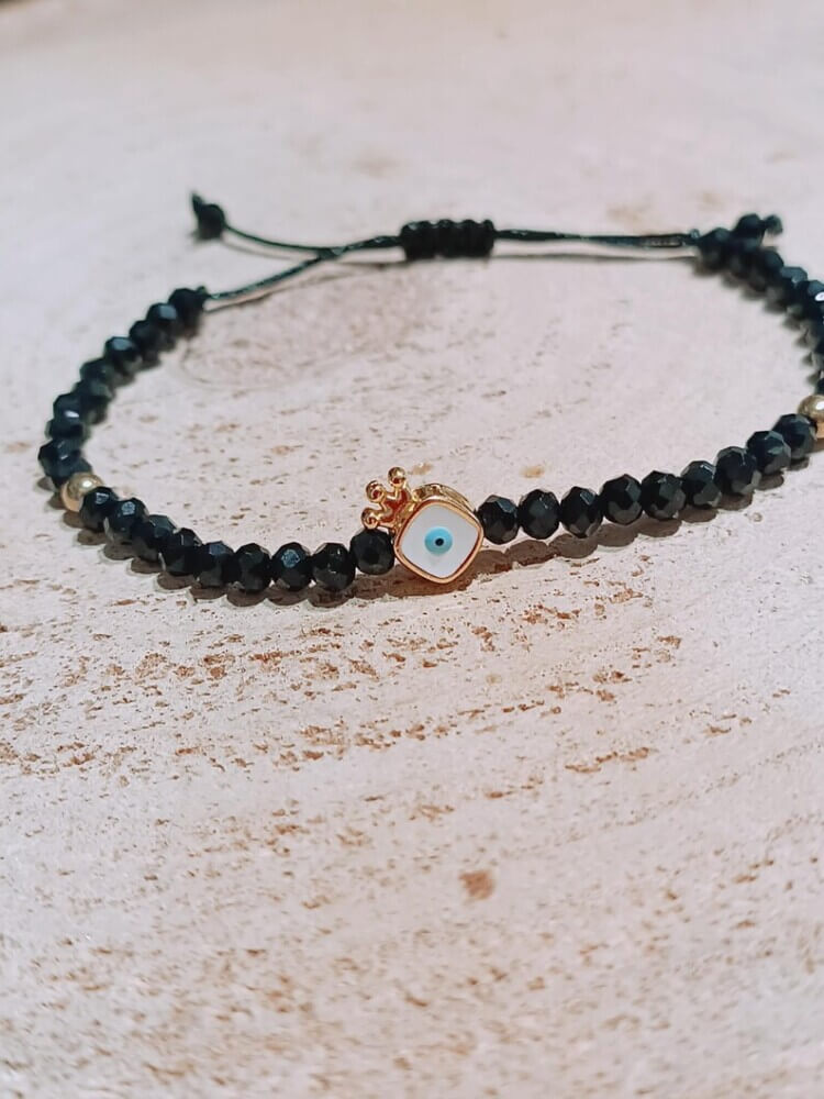 Pomegranate evil eye bracelet